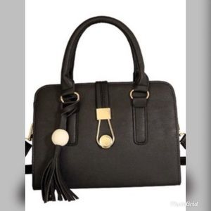 Tassel details pu shoulder bag